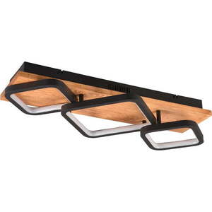 Matně černo-hnědé LED stmívatelné stropní svítidlo 32x67 cm Rama – Trio obraz