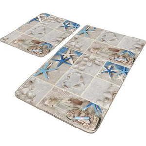 Béžové koupelnové předložky v sadě 2 ks 60x100 cm – Mila Home obraz