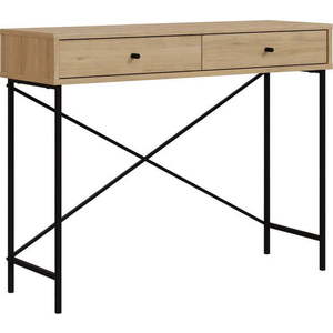 Konzolový stolek s deskou v dubovém dekoru v přírodní barvě 35x110 cm Titan – Marckeric obraz
