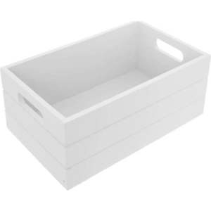 Bílý dřevěný úložný box 36x26x15 cm – Orion obraz