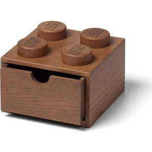 Dětský úložný box z tmavě mořeného dubového dřeva LEGO® Wood obraz