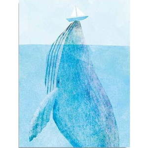 Nástěnný obraz na plátně Whale, 30 x 40 cm obraz