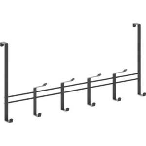 Černý kovový věšák na dveře 45 cm Lava – Metaltex obraz