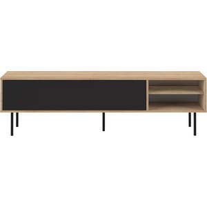 TV stolek v dekoru dubu v černo-přírodní barvě 165x40 cm Ampère – TemaHome obraz