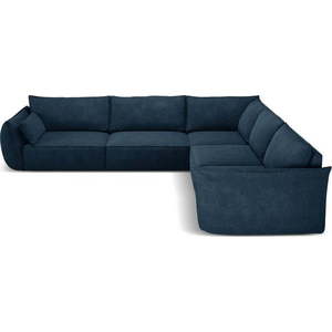 Tmavě modrá rohová pohovka (variabilní) Vanda – Mazzini Sofas obraz
