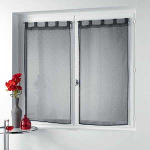 Antracitové voálové záclony v sadě 2 ks 60x90 cm Orion – douceur d'intérieur obraz