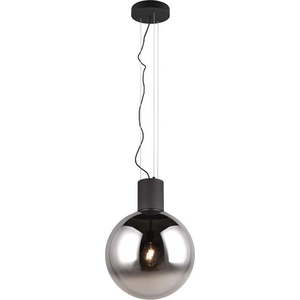 Černé LED závěsné svítidlo se skleněným stínidlem ø 50 cm Cipallone – CINQUE obraz
