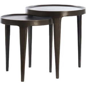 Kovový kulatý odkládací stolek ø 43 cm Tobias – Light & Living obraz