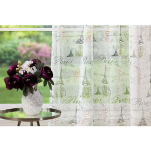 Bílo-šedá záclona 140x245 cm Tour – Mendola Fabrics obraz