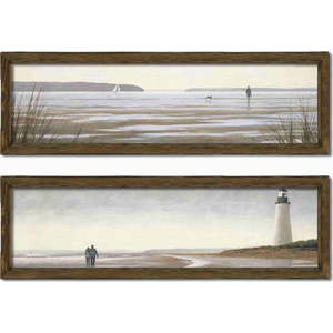 Obrazy v sadě 2 ks 70x19 cm Shore – Wallity obraz
