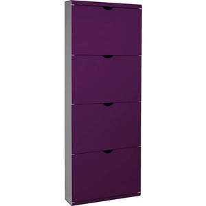Fialový kovový výklopný botník 51x138x16 cm – Household Pleasure obraz
