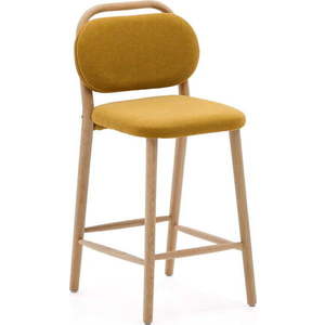 Barová židle v hořčicové barvě (výška sedáku 66 cm) Helda – Kave Home obraz