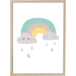 Nástěnný plakát v přírodním rámu Bloomingville Mini Saida Frame, 55 x 75 cm obraz