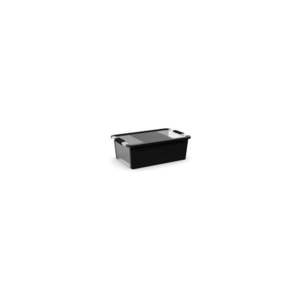 Černý plastový úložný box s víkem 55x35x19 cm Bi-Box M – KIS obraz