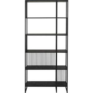 Černá knihovna v dekoru kamene 85x185 cm Strington – Actona obraz