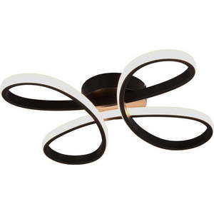 Černé LED stropní svítidlo 40x40 cm Fly – Trio obraz