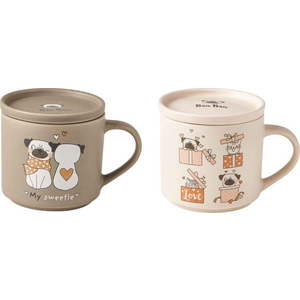 Béžovo-světle hnědé porcelánové hrnky v sadě 2 ks 35 ml – Brandani obraz