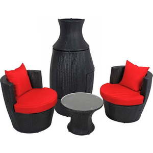 Černý zahradní jídelní set Linz – Garden Pleasure obraz