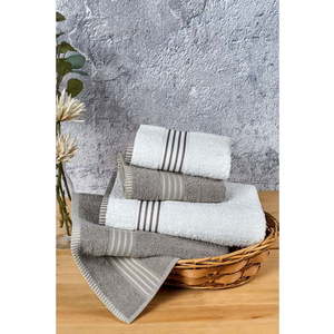 Krémové/taupe bavlněné ručníky a osušky v sadě 4 ks – Mila Home obraz