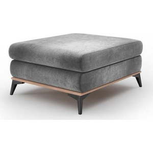 Šedý puf se sametovým potahem Windsor & Co Sofas Astre obraz