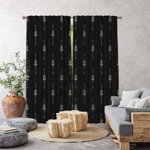 Černý závěs 260x140 cm - Cipcici obraz