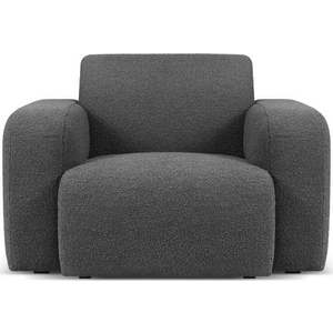 Tmavě šedé křeslo z textilie bouclé Molino – Micadoni Home obraz