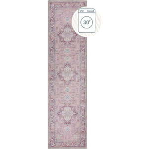 Světle červený pratelný běhoun s příměsí recyklovaných vláken 60x230 cm Windsor – Flair Rugs obraz