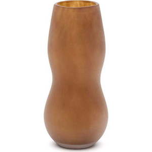 Hnědá skleněná váza (výška 32 cm) Crila – Kave Home obraz