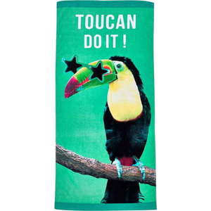 Zelená bavlněná plážová osuška 76x160 cm Toucan Do It – Catherine Lansfield obraz