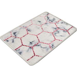 Bílá/šedá koupelnová předložka 60x40 cm Honeycomb - Foutastic obraz