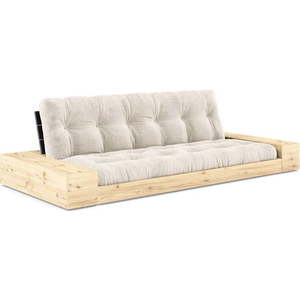 Bílá manšestrová rozkládací pohovka 244 cm Base – Karup Design obraz