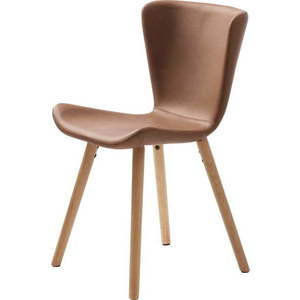 Koňakově hnědá jídelní židle z imitace kůže Teslin – Unique Furniture obraz