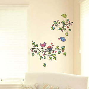 Sada samolepek Ambiance Birds And Hearts obraz