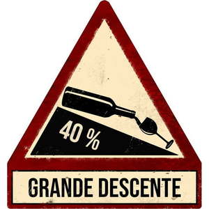 Kovová cedule 25x33 cm Descente – Antic Line obraz