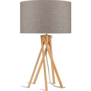 Stolní lampa s béžovým stínidlem a konstrukcí z bambusu Good&Mojo Kilimanjaro obraz
