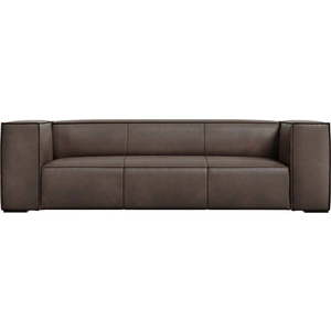 Hnědá kožená pohovka 227 cm Madame – Windsor & Co Sofas obraz