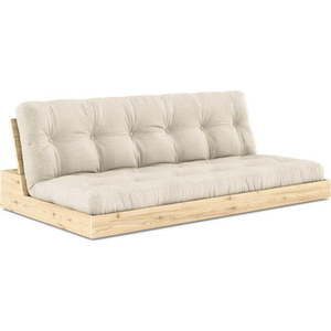 Šedo-béžová lněná rozkládací pohovka 196 cm Base – Karup Design obraz