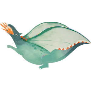 Papírové jednorázové tácky v sadě 4 ks Dragon – Meri Meri obraz