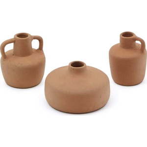 Oranžové terakotové vázy v sadě 3 ks (výška 6 cm) Sofra – Kave Home obraz