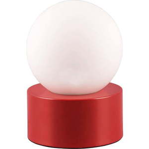 Červená stolní lampa se skleněným stínidlem (výška 17 cm) Countess – Trio obraz