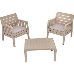 Béžový zahradní lounge set pro 2 Lara – Floriane Garden obraz