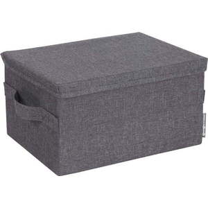 Šedý látkový úložný box s víkem 35x19x26 cm Soft Storage – Bigso Box of Sweden obraz