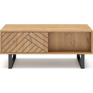 Konferenční stolek v dekoru dubu v přírodní barvě 55x110 cm Madona – Marckeric obraz