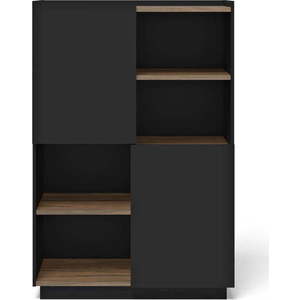 Hnědo-černá knihovna v dekoru ořechu 180x83 cm Nina – TemaHome obraz