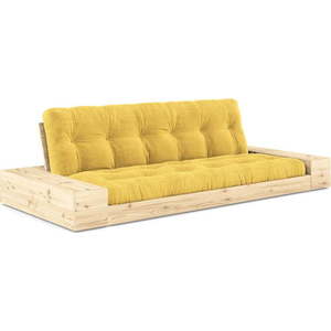 Žlutá manšestrová rozkládací pohovka 244 cm Base – Karup Design obraz
