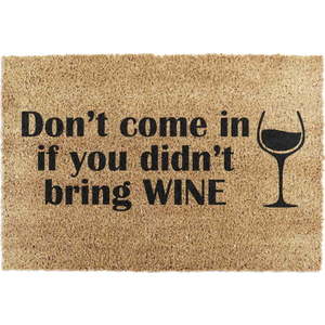 Rohožka z kokosového vlákna 40x60 cm Without Wine – Artsy Doormats obraz