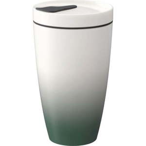 Zeleno-bílý porcelánový cestovní hrnek Villeroy & Boch Like To Go, 350 ml obraz
