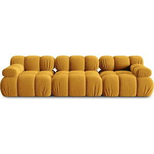 Žlutá sametová pohovka 282 cm Bellis – Micadoni Home obraz