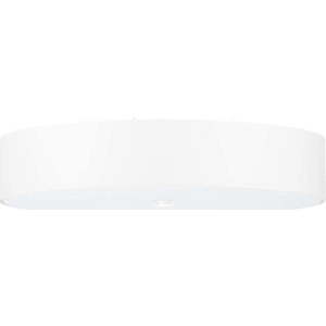 Bílé závěsné svítidlo s textilním stínidlem ø 70 cm Herra – Nice Lamps obraz