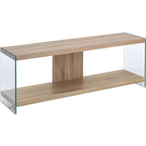 Skleněný TV stolek v přírodní barvě 120x45x29, 5 cm Nancy – Tomasucci obraz